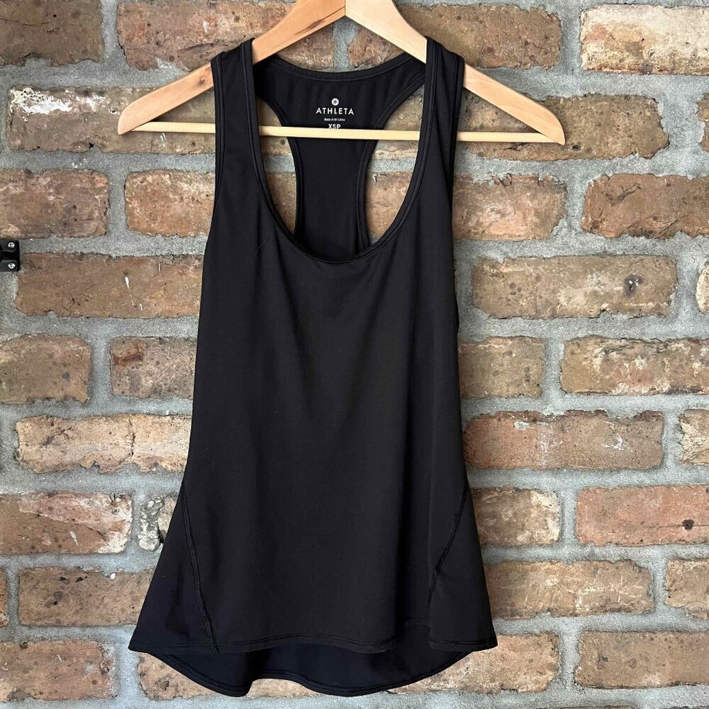 Athleta Tank Top Womens Momentum Seamless Black Workout Active Small Petite mulb